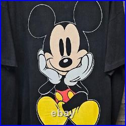 Distressed Vintage 90s Disney Mickey Mouse ASAP T-Shirt Single Stitch 3XL Boxy