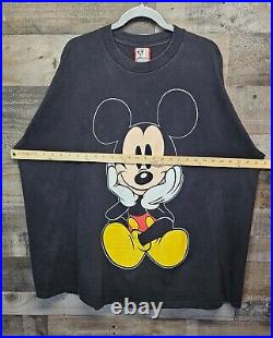 Distressed Vintage 90s Disney Mickey Mouse ASAP T-Shirt Single Stitch 3XL Boxy