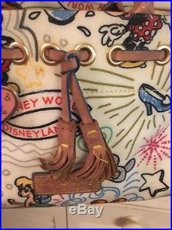 Dooney & Bourke Disney Theme Parks Sketch Tassle Tote Satchel Purse Crossbody