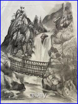 Drawing Animation Illustration Disney Theme Park Design Waterfall Anderson Rare