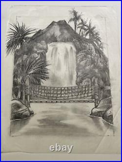 Drawing Animation Illustration Disney Theme Park Design Waterfall Anderson Rare