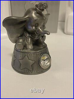 Dumbo Pewter Clock Disney Theme Park Exclusive Limited Edition 5000 In Box NIB