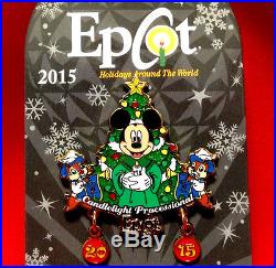 Epcot Food and Wine Festival MAP & Rare 2015 Candlelight Processional Disney Pin