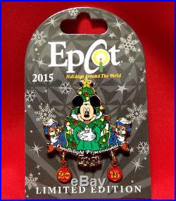 Epcot Food and Wine Festival MAP & Rare 2015 Candlelight Processional Disney Pin