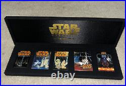 Exclusive Disney World 2005 Star Wars Weekends Jumbo Pin Set Event Logos NEW Le