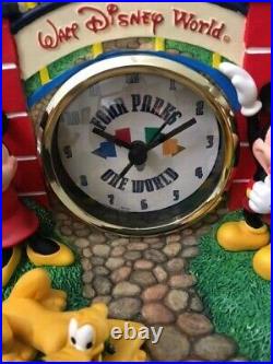 Extremely Rare Disney World Four Parks One World 8 Tall Clock Figurine! New
