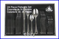 Flatware Set 24 Piece Mickey Icon Disney Theme Park Exclusive Silver