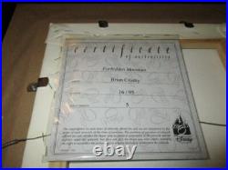 Forbidden Mountain Art Disney Theme Parks Giclee #16/95 Maleficent Castle Crosby