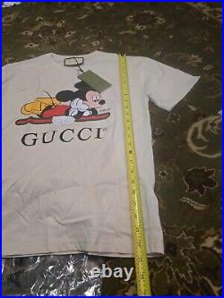 GUCCI DISNEY MICKEY MOUSE BEIGE TSHIRT medium very slim NWT