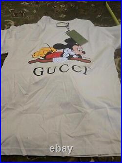 GUCCI DISNEY MICKEY MOUSE BEIGE TSHIRT medium very slim NWT