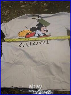 GUCCI DISNEY MICKEY MOUSE BEIGE TSHIRT medium very slim NWT