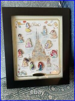 HKDL Castle of Magical Dreams Princess series LE150 pin set with display frame