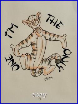 Jon Pinto Original SIGNED Disney Theme Park Art TIGGER Winnie the Pooh 2003