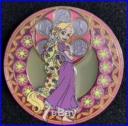Kingdom Hearts Rapunzel Fantasy Pin HTF Disney Stained Glass Tangled Princess