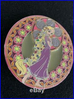 Kingdom Hearts Rapunzel Fantasy Pin HTF Disney Stained Glass Tangled Princess