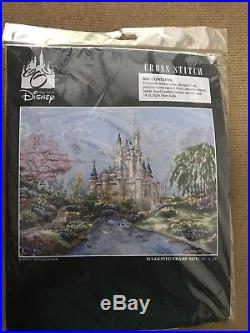 Kinkade Disney Castle Cross Stitch Authentic Disney Theme Park Kit