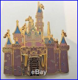 Limited Edition Disney Pin Cinderella's Castle With Movable Door Bridge RARE