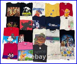 Lot Of 45 Vintage 90s Y2K Theme Park Shirts Disney Resellers Bundle Mixed Sizes