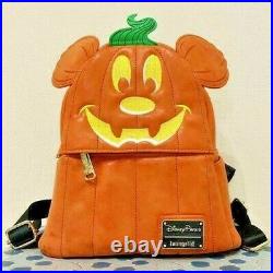 Loungefly X Disney Parks Pumpkin Mini Backpack Orange Mickey Mouse Halloween