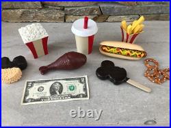 Mickey Disney Theme Parks Fisher Price Play Food Hotdog Fries Ice Cream? Rare
