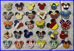 Mickey Head Shape Theme Pin LOT Disney World Park Trading x52 pins