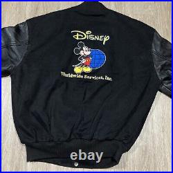 Mickey Jacket S Vintage 90s 00s Disney World Theme-Park Bomber Varsity Coat