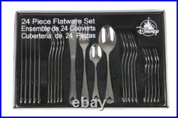 Mickey Mouse 24 Piece Flatware Set Stainless Steel Disney Theme Parks Magic