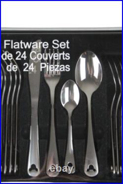 Mickey Mouse 24 Piece Flatware Set Stainless Steel Disney Theme Parks Magic