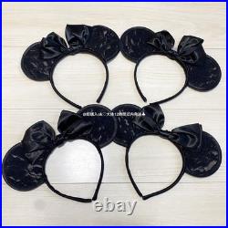 Minnie Mouse Lace Headband Set of 4 Black Ribbon Disney Used Minnie Mouse Lace Headband Set of 4 Black Ribbon Disney Used