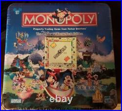 Monopoly Disney Theme Park Edition Board Game Tin Parker Brothers 2002 New