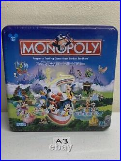 Monopoly The Disney Theme Park 1st Edition Game Collectors Tin SEALED NEW -2002