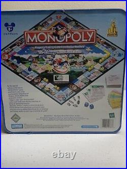 Monopoly The Disney Theme Park 1st Edition Game Collectors Tin SEALED NEW -2002
