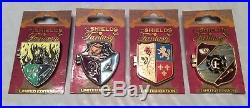 NEW Disney Shields of Fantasy Pin Set Limited LE Magic Kingdom Crests Beauty WDW