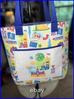 NEW ExclusiveDisney Parks THEMED Walt Disney World Printed Multicolor Tote Bag