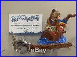 NEW RARE Disney World Theme Parks LE Splash Mountain Watch & Figurine Brer Fox