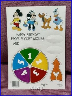 NEW VINTAGE Walt Disney Productions Theme Park Game Birthday Greeting Card