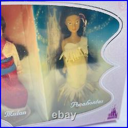 NIB Vintage Disney Princess Disneyland Theme Park Edition Ariel Jasmine Mulan