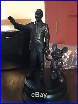 New Disney Bronze Partners Replica Statue Walt Mickey Box Cinderella Castle