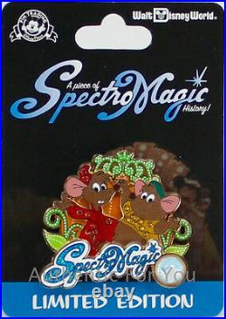 New Disney Parks SpectroMagic Parade Piece History Gus Jaq Cinderella Pin LE1000