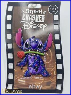 New Disney STITCH Crashes Beauty and the Beast Pin January 1/12 Limited Exact