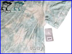 New Walt Disney Mickey Mouse T Shirt Blue Tie Dye Embroidery XL Men Tags