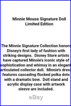 PRESALE Disney D23 Expo 2017 Minnie Mouse Signature Doll LE 523