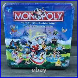 Parker Brothers Monopoly The Disney Theme Park Edition Tin Box 2002 HASBRO NEW