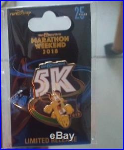 Pin Run Walt Disney World Marathon Weekend 2018 Logo Set of 6 Goofy Dopey Mickey