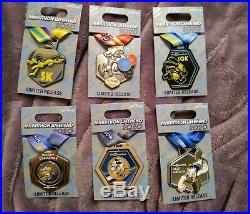 Pin Run Walt Disney World Marathon Weekend Set o 6 2020 Medals Goofy Anniversary