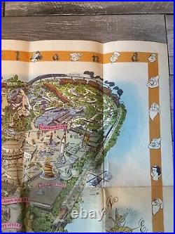 RARE 1958 DISNEYLAND MAP Version C Theme Park Poster 30 X 45