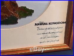 RARE 1998 Limited Edition Disney Animal Kingdom Enamel Pin Set Original Frame
