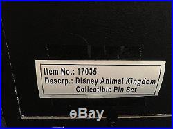 RARE 1998 Limited Edition Disney Animal Kingdom Enamel Pin Set Original Frame