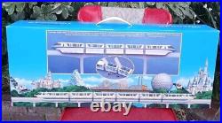 RARE Disney Resort Monorail Toy Playset, ORANGE Stripes Complete withCharacters