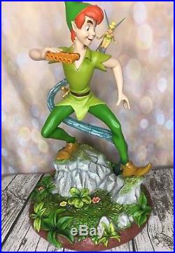 RARE Disney Theme Parks 60th Anniversary Peter Pan Art Statue Big Fig Figurine